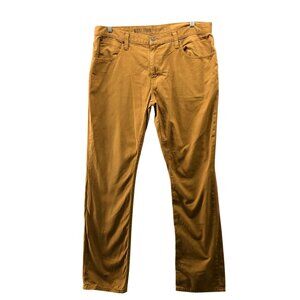 Free World Night Train Chino Pants Mens 36x33 Tan Cotton Regular Fit 5 Pocket